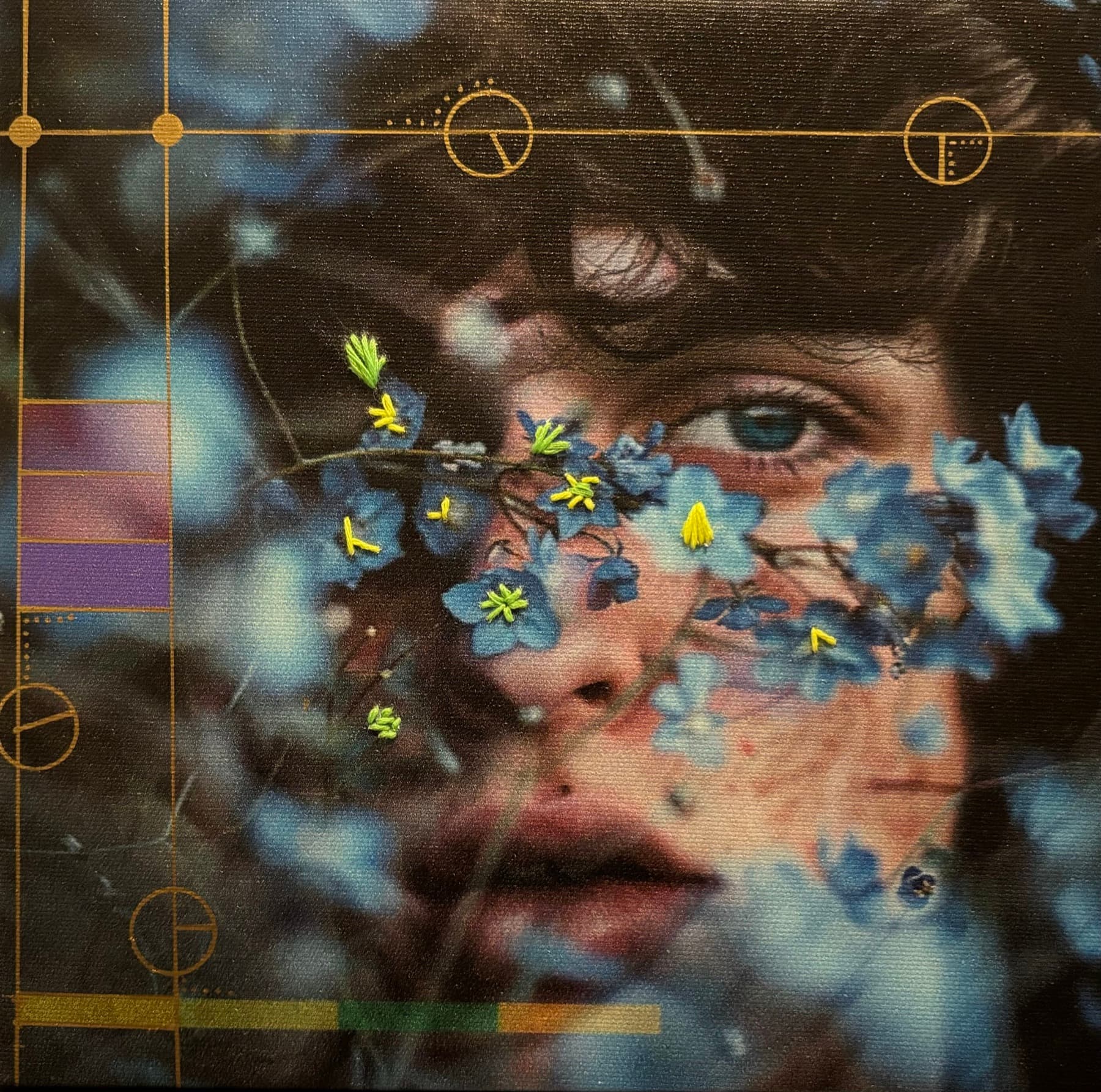 Diffident, original canvas, Social Anxiety Disorder by Zelda Cavanaugh